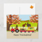 Prettig Thanksgiving Vosrode Labrador Trekker Briefkaart (Voorkant / Achterkant)