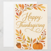 Prettig Thanksgiving Wenskaart Feestdagenkaart (Voorkant / Achterkant)