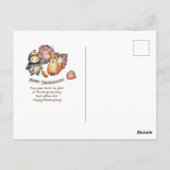 Prettig Thanksgiving Woud Dieren Briefkaart (Achterkant)