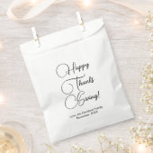 Prettig Thanksgiving zwart aangepast script elegan Bedankzakje (Geknipt)
