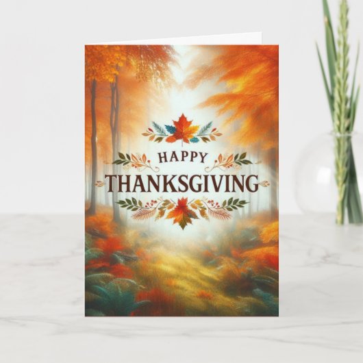 Prettig Thanksgivingdag Feestdagen Kaart (Voorkant)