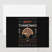 Prettig Thanksmas Kerst Thanksgiving Kalkoen  Feestdagenkaart (Voorkant / Achterkant)