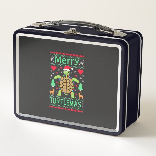 Prettig Turtlemas Kerstverlichting Cute Turtle Ker (Voorkant)