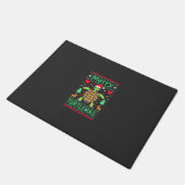 Prettig Turtlemas Kerstverlichting Cute Turtle Ker Deurmat (Schuin)