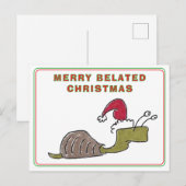 Prettig uitgesteld Kerstslak Late Kerst Feestdagenkaart (Voorkant / Achterkant)