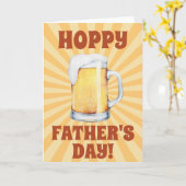 Prettig Vaderdag Biertje Mok Zonneuitbarsting Kaart (Gele Bloem)