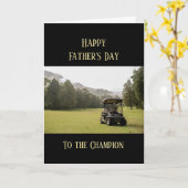 Prettig Vaderdag Golfer Golfen Golf Kaart (Gele Bloem)