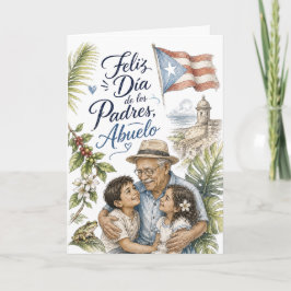 Prettig Vaderdag Opa Puerto Rico Kaart