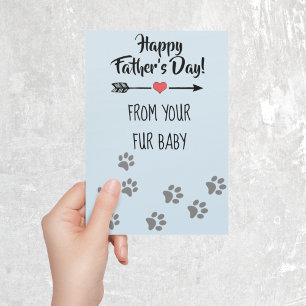 Prettig Vaderdag van Hond Kat Huisdier Vacht Baby Kaart