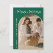 Prettig Vakantie Arch 2 Foto Feestdagenkaart (Voorkant)