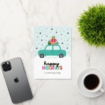 Prettig Vakantie Auto's met Kerstcadeaus in Aqua B