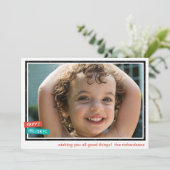 Prettig Vakantie Border Feestdagenkaart (Staand voorkant)