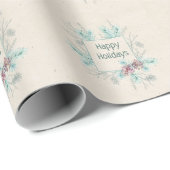 Prettig Vakantie Editable Tekst Winterloof Cadeaupapier (Rol Hoek)
