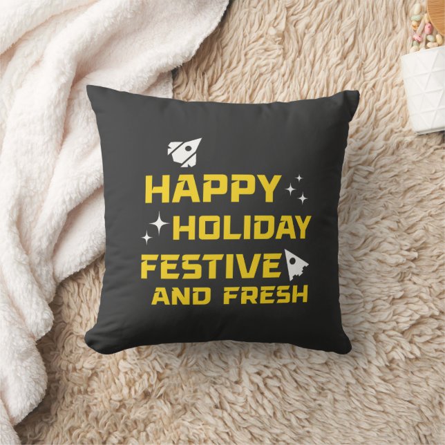 Prettig vakantie, feestelijk en fris kussen (Deken)