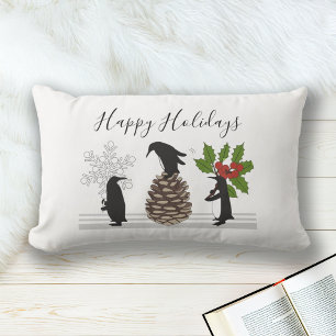 Prettig Vakantie Feestelijke Grappige Kerst Pinguï Kussen