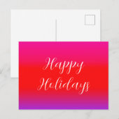 Prettig Vakantie Feestelijke Magenta Rode Paarse O Briefkaart (Voorkant / Achterkant)