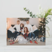Prettig Vakantie Feestelijke Script Foto - Witte A (Staand voorkant)