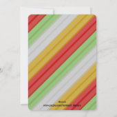 Prettig Vakantie Gestreepte Foto Feestdagenkaart (Achterkant)
