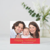 Prettig Vakantie Glitter Foto Feestdagenkaart (Staand voorkant)