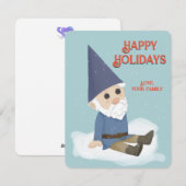 Prettig vakantie Gnome Knuffel Kerstkaart (Voorkant / Achterkant)