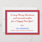 Prettig Vakantie Gnome Sneeuwbomen Kerstkaart (Achterkant)