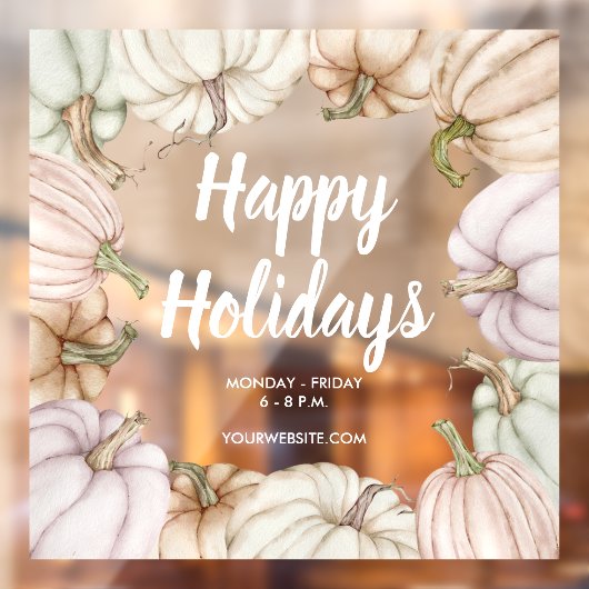 Prettig Vakantie Herfst Pompoenen Raamsticker (Vel 2)