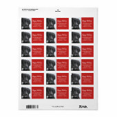 Prettig Vakantie Hond En Sneeuw Retouradres Etiket (Full Sheet)