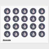 Prettig Vakantie Kabouter Kerstboom Ronde Sticker (Vel)