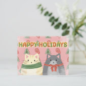 Prettig Vakantie Katten Ansichtkaart Briefkaart (Staand voorkant)