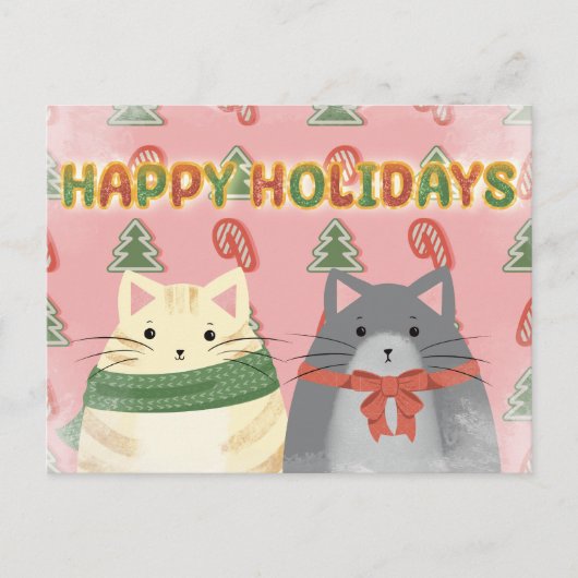 Prettig Vakantie Katten Ansichtkaart Briefkaart (Voorkant)
