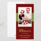 Prettig Vakantie Kerst Familie Foto Kaarten (Voorkant / Achterkant)