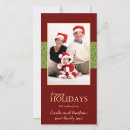 Prettig Vakantie Kerst Familie Foto Kaarten