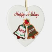Prettig Vakantie Kerst Koek Bellen Keramisch Ornament (Rechts)