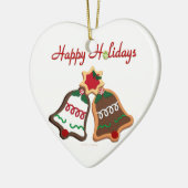 Prettig Vakantie Kerst Koek Bellen Keramisch Ornament (Links)