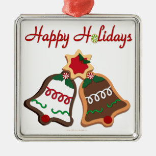 Prettig Vakantie Kerst Koek Bellen Metalen Ornament