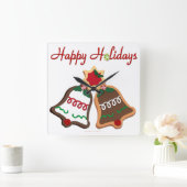 Prettig Vakantie Kerst Koek Bellen Vierkante Klok (Huis)