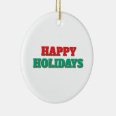 Prettig Vakantie Kerstmis Vakantie Tijd Keramisch Ornament (Rechts)