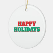 Prettig Vakantie Kerstmis Vakantie Tijd Keramisch Ornament (Links)