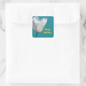 Prettig vakantie Kerststickers. Vierkante Sticker (Tas)