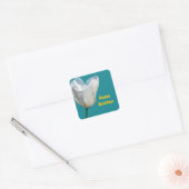 Prettig vakantie Kerststickers. Vierkante Sticker (Envelop)