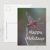 Prettig vakantie Libel Feestdagenkaart (Voorkant / Achterkant)