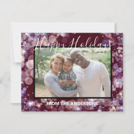 Prettig vakantie met jouw foto en persoonlijk beri feestdagenkaart