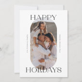 Prettig Vakantie Minimalistische Moderne Script Fo Feestdagenkaart (Voorkant)