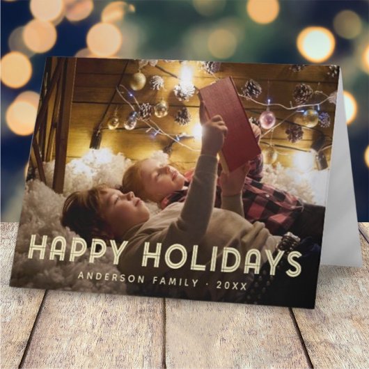 Prettig vakantie Modern eenvoudige typografie Feestdagen Kaart