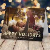 Prettig vakantie Modern eenvoudige typografie Feestdagen Kaart