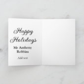 Prettig vakantie naam datum jaar eenvoudige minimK Kaart (Binnen)