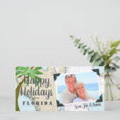 Prettig Vakantie Nautilus Tropisch Florida Vakanti Feestdagenkaart (Staand voorkant)