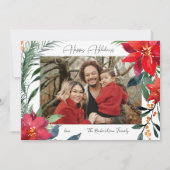 Prettig Vakantie Poinsettia Foto (Voorkant)