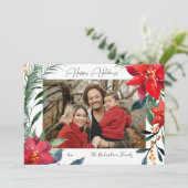 Prettig Vakantie Poinsettia Foto (Staand voorkant)