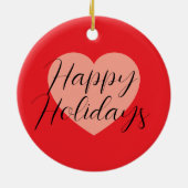 Prettig Vakantie Prettig Kerstfeest Vakantie Tijd  Keramisch Ornament (Achterkant)